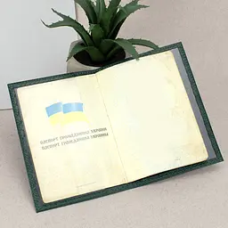 Обкладинка на паспорт шкіряна 07115 зелений пітон - мініатюра 4