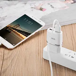 Зарядний пристрій Hoco C12 набір із кабелем micro 2 USB-порти - мініатюра 4