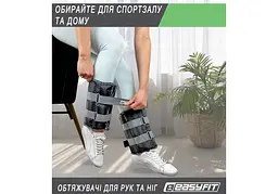 Обтяжувачі EasyFit 0,5-2,5 кг Набір для ніг і рук Чорно-фіолетовий (EF-WHT-0,5-2,5-V) - мініатюра 7