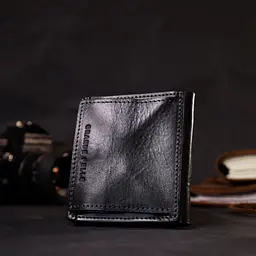 Шкіряний чоловічий гаманець GRANDE PELLE 9,5х10х1,5 см acs0026943 - мініатюра 8