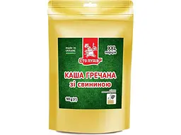 Каша гречана СТО ПУДІВ 90г зі свининою XXL