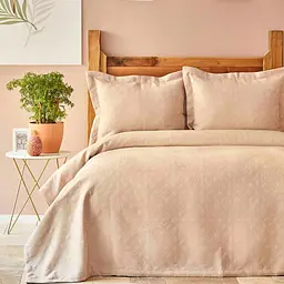 Покривало з наволочкою Karaca Home - Back To Basic pudra 160x240 полуторний