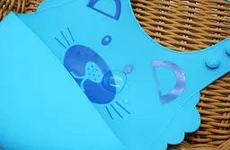 Силіконовий слинявчик з кишенею Kiddy Блакитний Котик 02677 - мініатюра 3