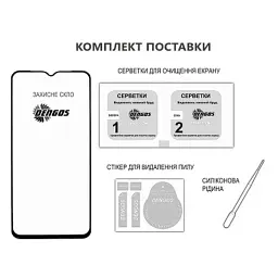 Скло захисне Dengos Full Glue Xiaomi Redmi 14C (black) (TGFG-379) - мініатюра 3