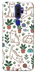 TPU чохол Demsky Cats pattern для Oppo A5 (2020) / Oppo A9 (2020)