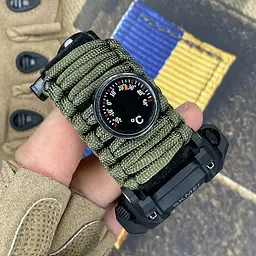 Наручний годинник чоловічий 1356AGPK Army Green Tactic Compass Skmei acs0030797 - мініатюра 5