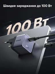 Мережевий зарядний пристрій GaN UGREEN Nexode Air X880 з виходом USB-C до 100 Вт (75240B) - мініатюра 6