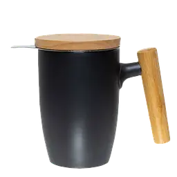 Чашка-заварник Wooden Brew Mug Light чорна, 450 мл
