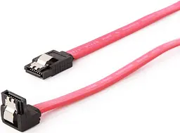 Кабель Cablexpert SATA III 0.1m із засувкою та кутовим роз'ємом (CC-SATAM-DATA90-0.1M)