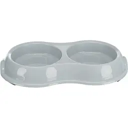 Миска Trixie для собак, подвійна, 2х200 л, d:11 см, 26х4х14 см (пластик) - мініатюра 3