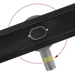 Трап для душу Rea Neox 70 Pro black 2в1 REA-G7802 - мініатюра 4