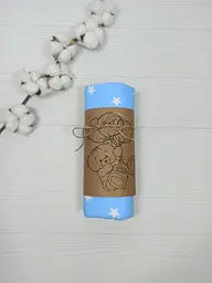 Пелюшка дитяча багаторазова непромокальна a.l.babybox Зірки 80x100 см Біло-блакитний (NV 18148419) - мініатюра 3