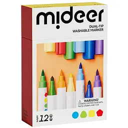 Набір двосторонніх маркерів Mideer Dual-tip 12 кольорів (MD4308)