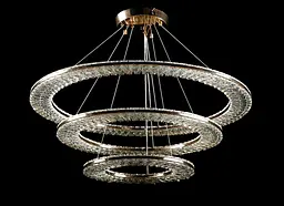 Люстра світлодіодна Splendid Ray L9966/800+600+400/3 LED, 145W, золото, білий, для зали, регульована висота