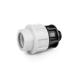 Муфта Bradas для труб PE 25 мм x 1 PN16 із зовнішнім різьбленням (DSRA16L25M1)