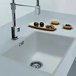 Кухонна мийка Franke Sirius, тектонайт, врізна, без крил, чаша-1, 525х440х200, SID 110-50, біла - мініатюра 2