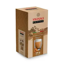 Капучино Swisso Kaffee Cappuccino Karamell зі смаком карамелі 10х12,5 г