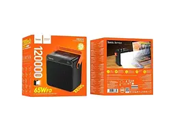 Зовнішній акумулятор (павербанк) Hoco DB101A Zeus 120000mAh 65W Black - мініатюра 5