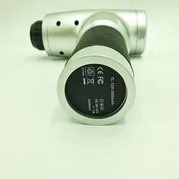 М'язовий масажер для тіла ручний акумуляторний портативний 4 насадки Fascial Gun MP-320 сірий - мініатюра 6