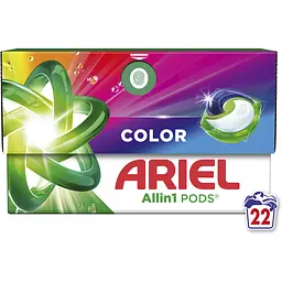 Уцінка. Капсули для прання Ariel Все-в-1 Для кольорових речей 22 шт. - мініатюра 2