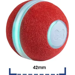 Розумний м'ячик для котів Cheerble Wickedball Mini Artificial Wool Red (C0419-R) [168098] - мініатюра 3