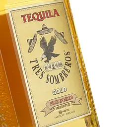 Текіла Tres Sombreros Gold, 38%, 1 л - мініатюра 3