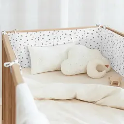 Бортики в дитяче ліжечко Cosas Dream Starsfall 30 х 180 см (WeltBed_StarsfallGreyWhite) - мініатюра 2