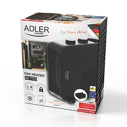 Тепловентилятор Adler AD 7725 black - мініатюра 10