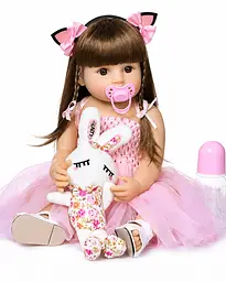 Реалістична Кукла Реборн 55 см Моніка повністю силіконова Doll Reborn Baby 0100101