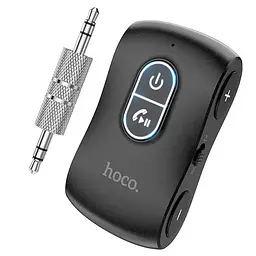 Bluetooth аудіо ресивер/трансмітер Hoco E73 Pro Journey (AUX 3.5mm) Black star - мініатюра 4