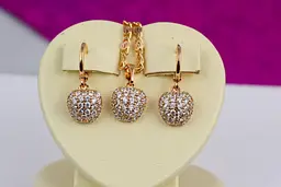 Набір Xuping Jewelry сережки і кулон яблучка без ланцюга золотистий