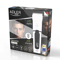Машинка для стрижки Adler Білий AD 2839 - мініатюра 6