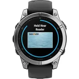 Смарт-годинник Garmin Fenix E 47mm AMOLED Stainless Steel with Black Silicone Band (010-03025-02/00) - мініатюра 3