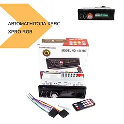 Автомагнітола 1DIN MP3 1581 RGB 20 XPRO 1582 Червоний (MER-11651_493) - мініатюра 2