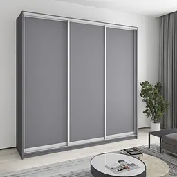 Шафа-купе тридверна MebelStar Уні AL 3ДСП 240x60x240 см Антрацит (MBS-1894)