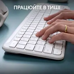 Клавіатура Logitech K950 Bluetooth/Wireless UA Off-White (920-012466) - мініатюра 6