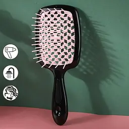 Гребінець щітка для волосся Superbrush Plus Hollow Comb Чорно-рожевий Черно-розовый 86891 - мініатюра 8