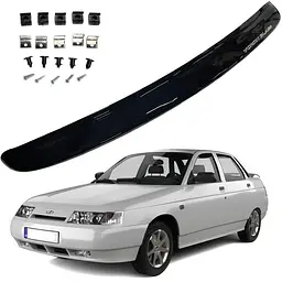 Дефлектор капоту мухобійка для ВАЗ 2110 / 2111 / 2112 (Євро Кріплення) Voron Glass