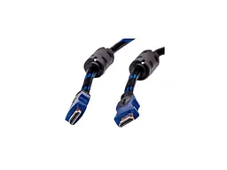Кабель PowerPlant HDMI-HDMI v1.4, 5м, Nylon, Double ferrites (KD00AS1203)