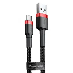 Дата кабель Baseus Cafule USB to Type-C Cable 2A (2m) (CATKLF-C) Black / Red