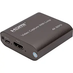 Карта відеозахоплення PowerPlant HDMI 4k/60hz зовнішня (HDVC5)