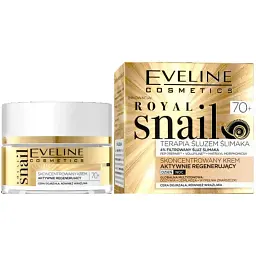 Активно регенеруючий крем-концентрат Eveline Royal Snail для зрілої, чутливої шкіри 70+ 50 мл - мініатюра 2