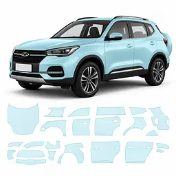 Антигравійна захисна бронеплівка за лекалами для Chery Tiggo 3 II facelift 2020- повний кузов