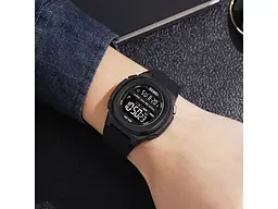 Чоловічий наручний годинник 1821BKBK All Black Skmei acs0030563 - мініатюра 4
