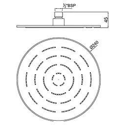 Верхній душ Jaquar OHS-CHR-1623, Хром - мініатюра 2