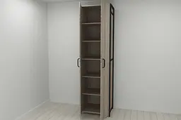 Шафа Гардероб Уні секція 7 серії Конект Ferrum-decor 220x60x50см Чорний метал ДСП Дуб Сонома Трюфель 16 мм (FRD-104562)