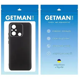 Чохол TPU GETMAN Liquid Silk Full Camera для Xiaomi Redmi 12C Чорний / Black - мініатюра 4