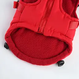 Зимовий жилет для собак з капюшоном та хутром Derby Red/Blue, S Червоний/синій - мініатюра 8