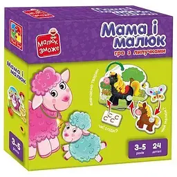 Гра розвиваюча Vladi Toys Мама і малюк з липучками VT2100-14 Різнокольоровий