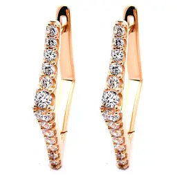 Сережки з червоного золота (з40089)